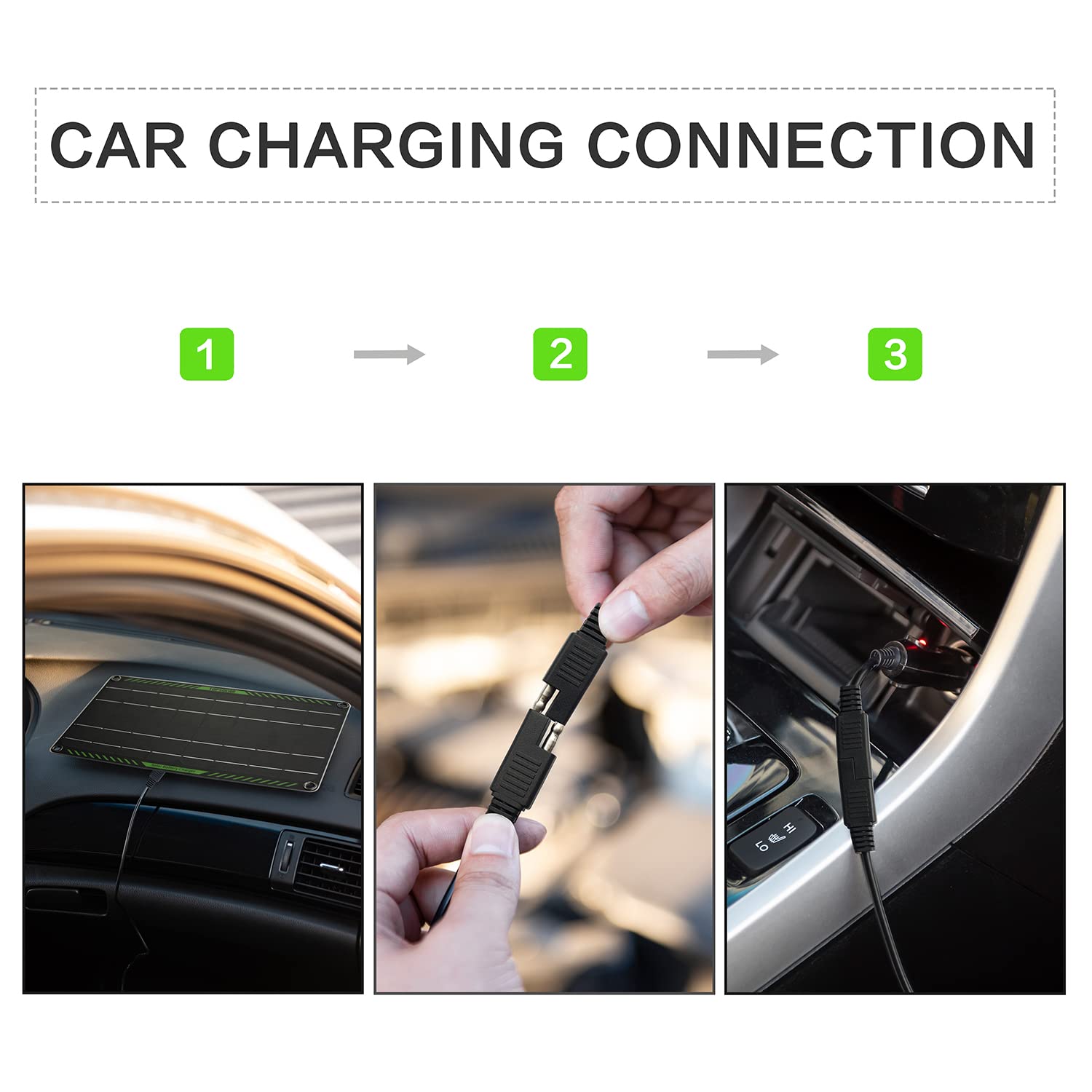 Topsolar alligator clips attached to battery terminals for secure maintenance