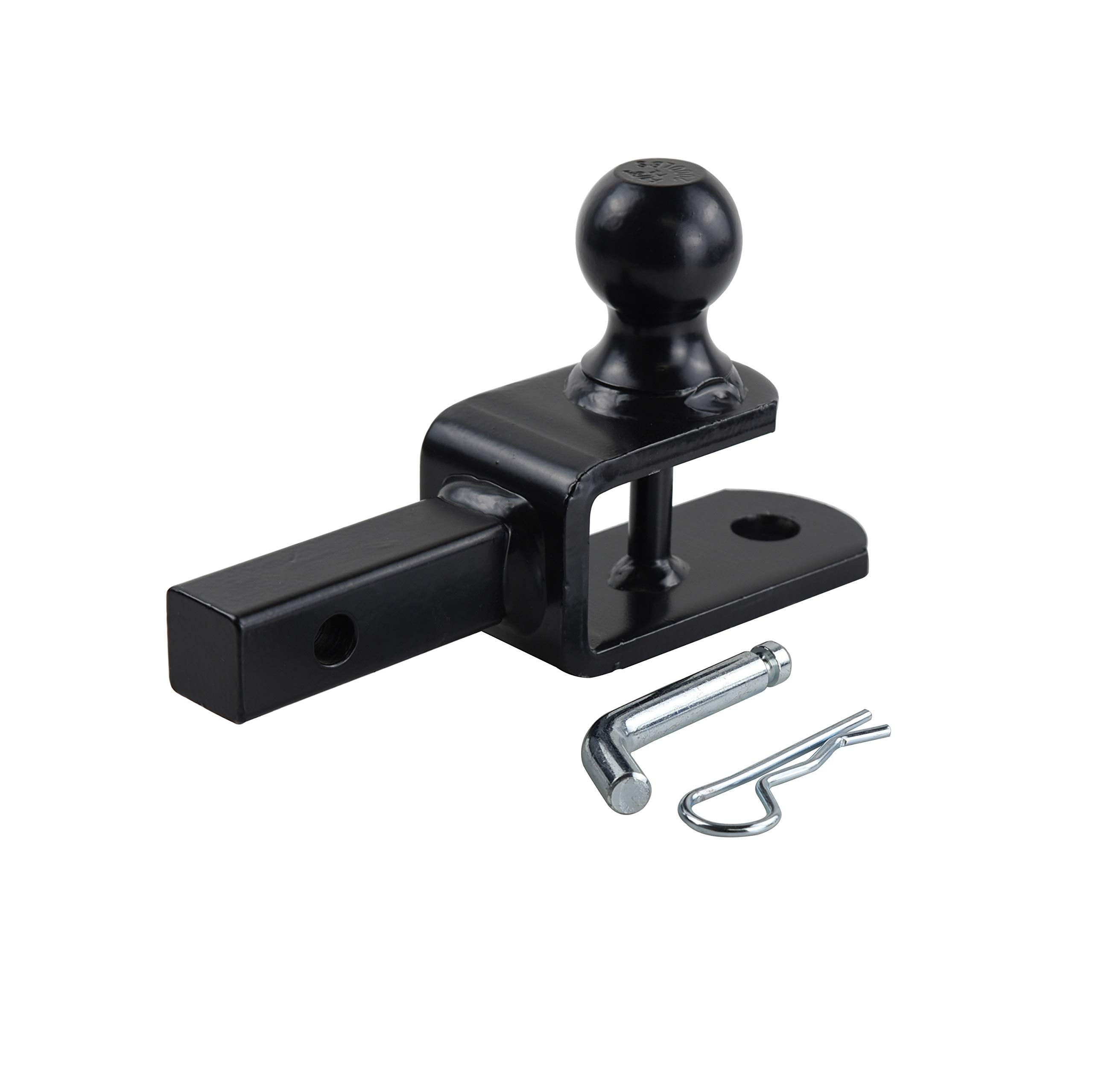 TOPTOW ball and drawbar profile showing 1-7/8 inch ball and tow-loop tabs benefit