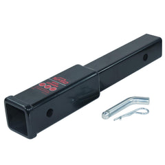 TOPTOW front view of 12 inch hitch extender showing compact profile and fit benefit