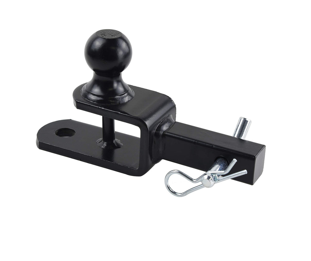 TOPTOW front view mounted in 1-1/4 inch receiver showing compact fit and versatility