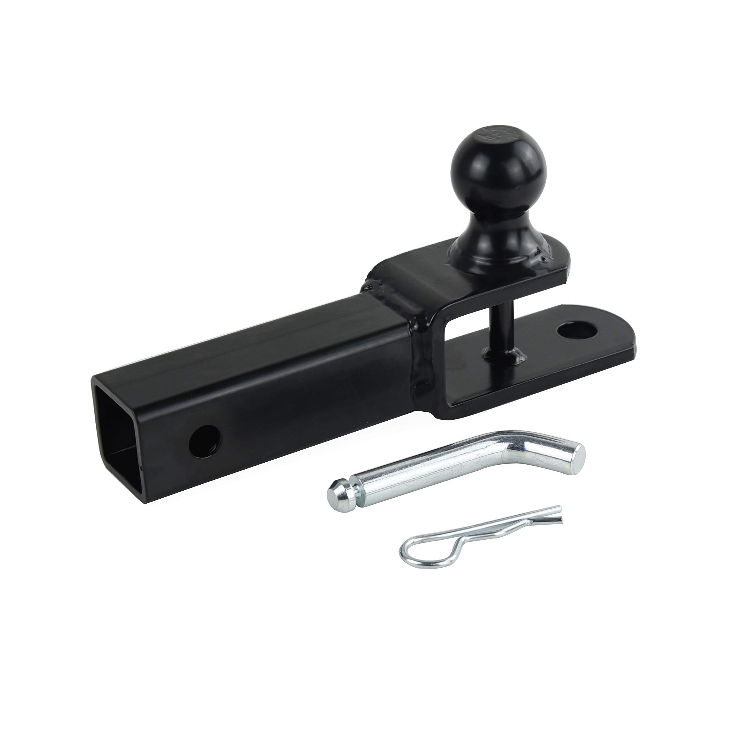 TOPTOW adapter installed on UTV receiver demonstrating versatile towing