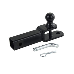 TOPTOW adapter installed on UTV receiver demonstrating versatile towing