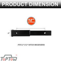 TOPTOW 5/8 inch hitch pin and clip detail for fast secure installation benefit