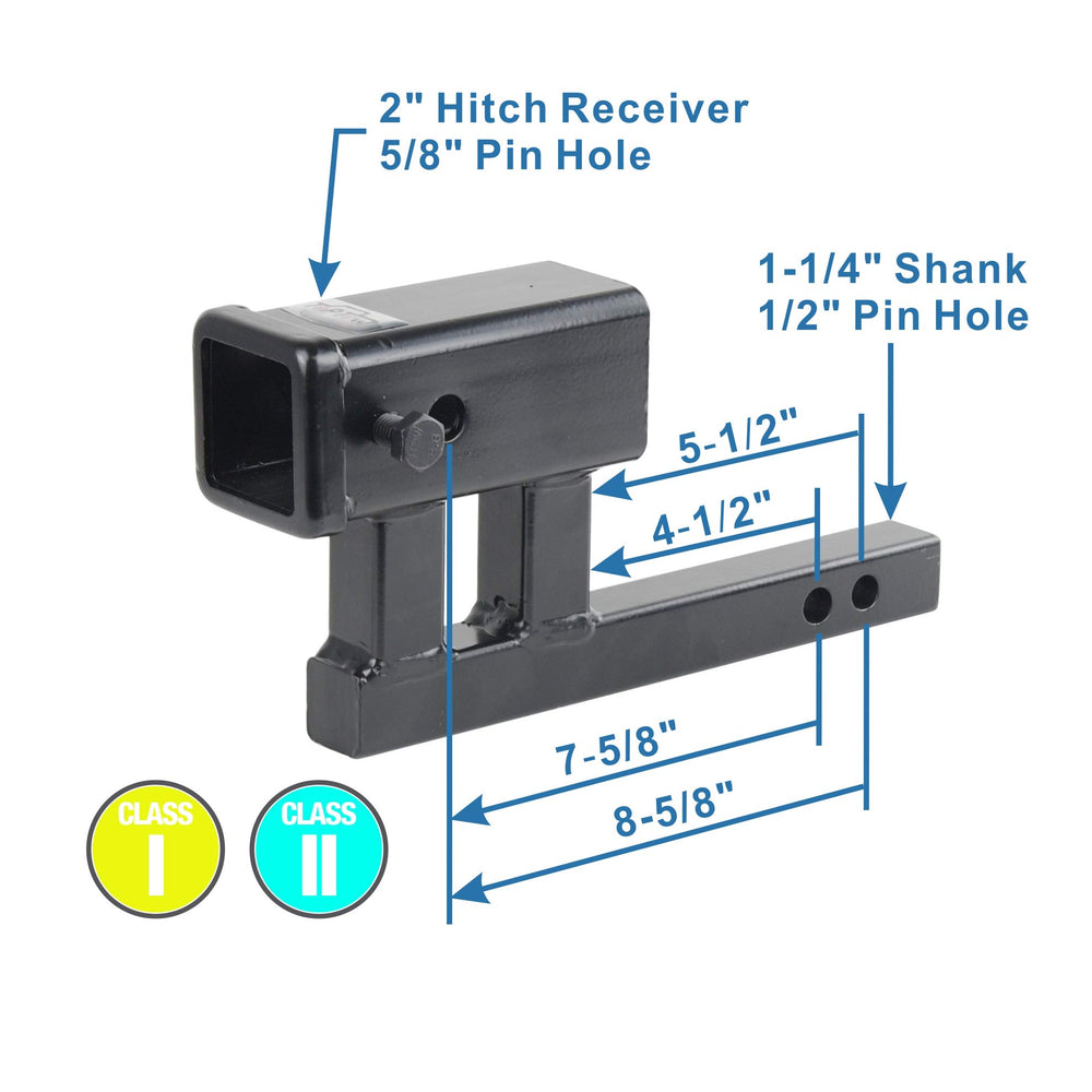 TOPTOW close-up of solid 1-1/4-inch shank highlighting strength
