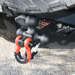 TOPTOW swivel base and 3/4-inch shackle detail for secure recovery attachment