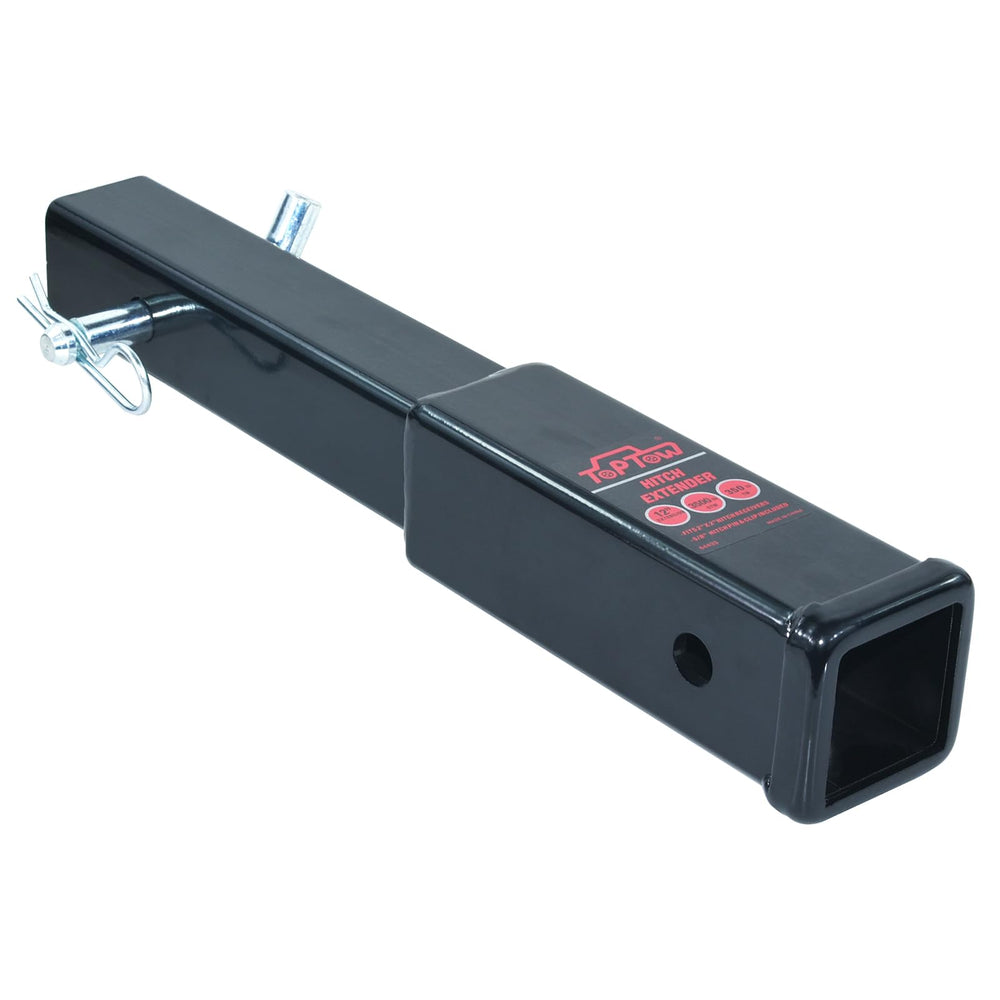 TOPTOW used with bike rack showing extra space and easier loading benefit