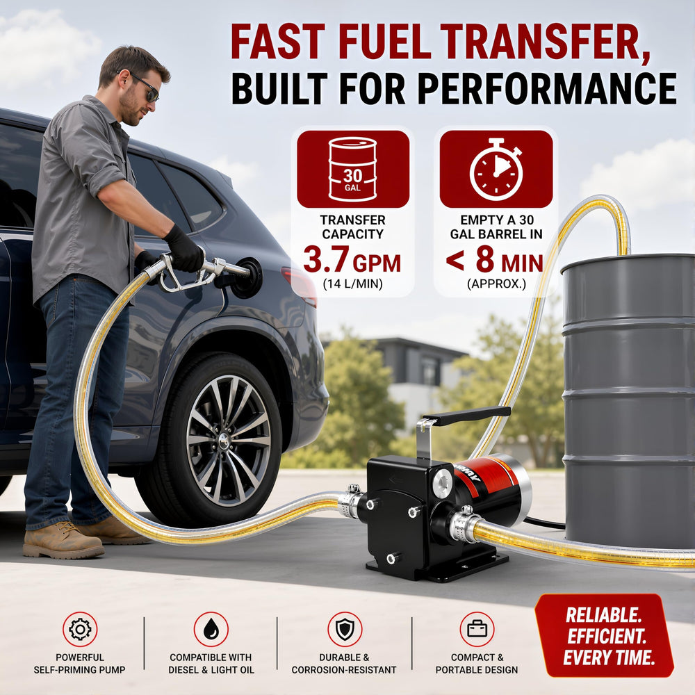 TOPWAY pump handle and dual-way switch visible for easy carry and reversible pumping control