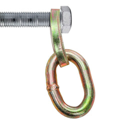 TOPZEA bracket connected to chain and load leveler demonstrating easy rigging