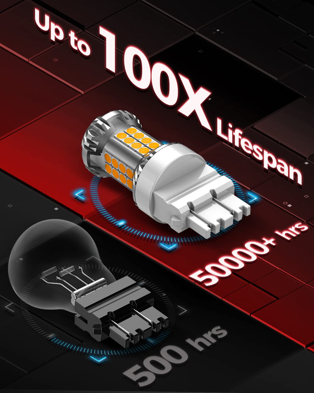 Torchbeam aluminum housing detail for improved heat dissipation and lifespan