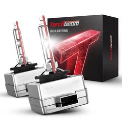 Torchbeam front view of D1S twin pack showing fit and branding benefit of easy installation