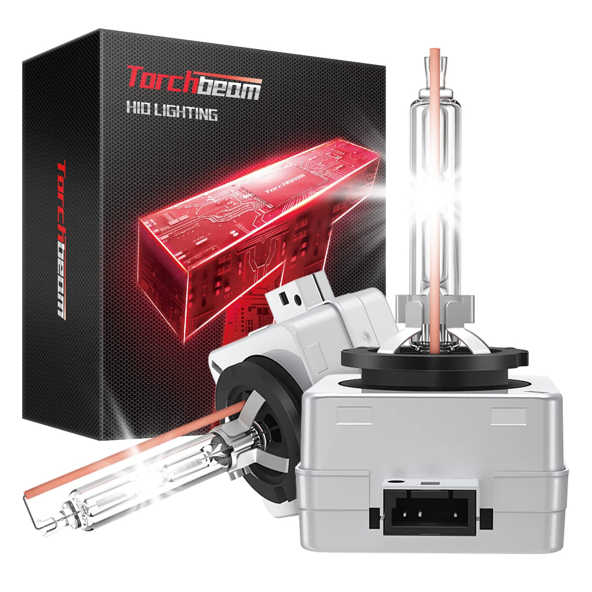 Torchbeam front packaging D3S bulbs showing pack of two and model info for easy selection