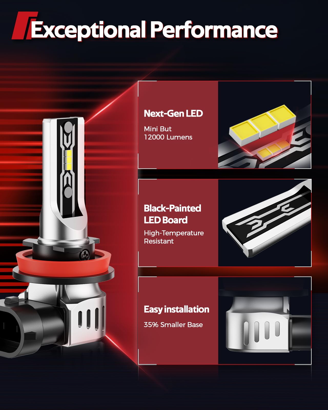 Torchbeam bulb installed in fog housing during night drive for clearer vision