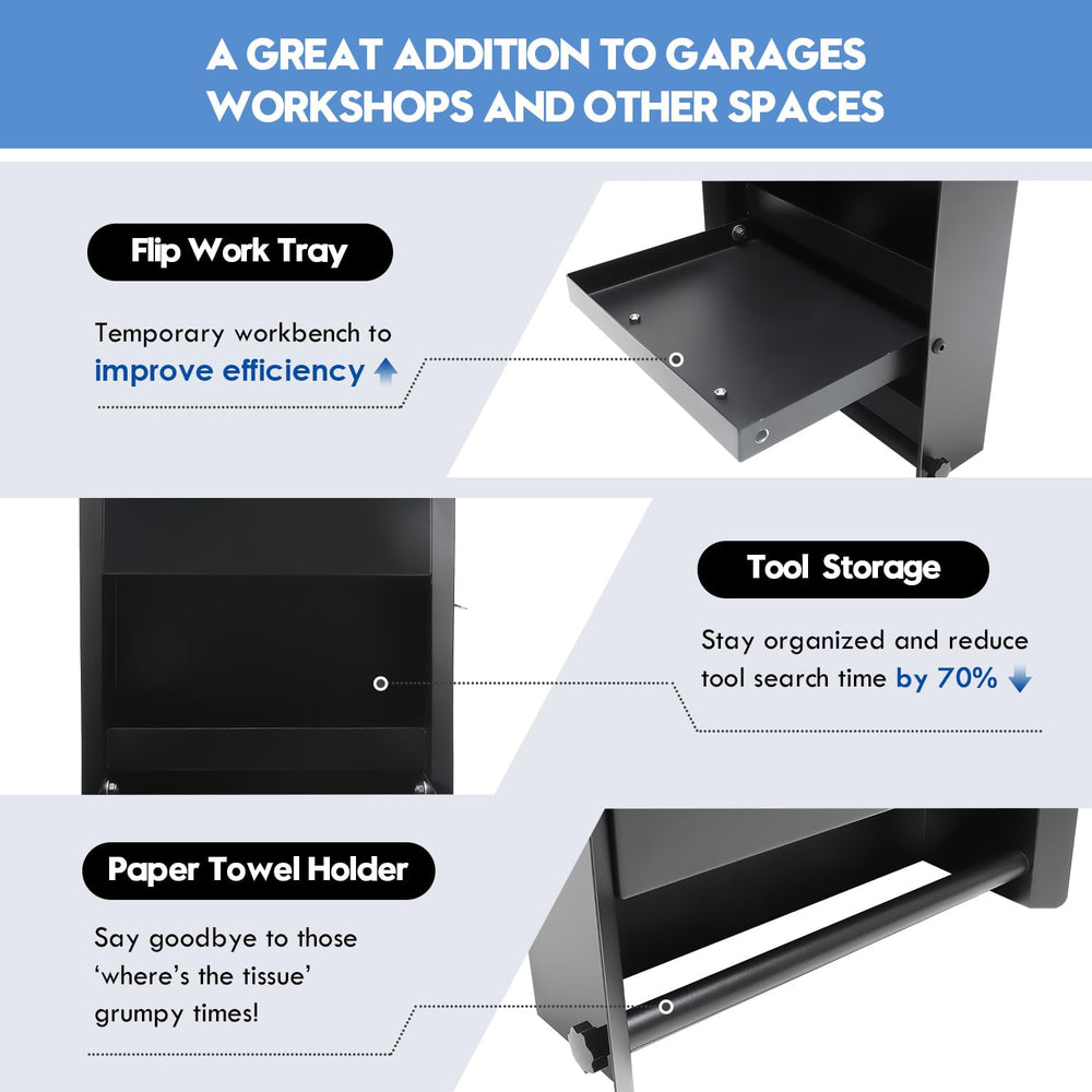 Tordale flip-up door laid flat as work surface for rapid tasks