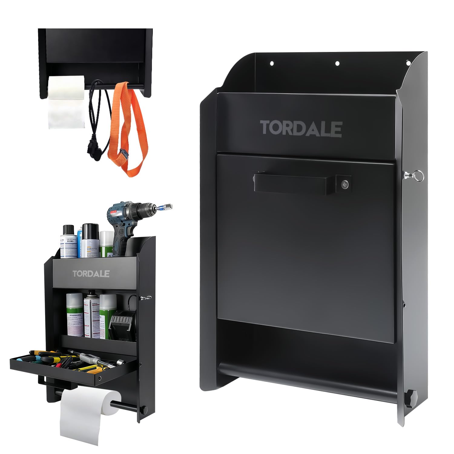 Tordale front-facing cabinet showing compact secured storage and quick access