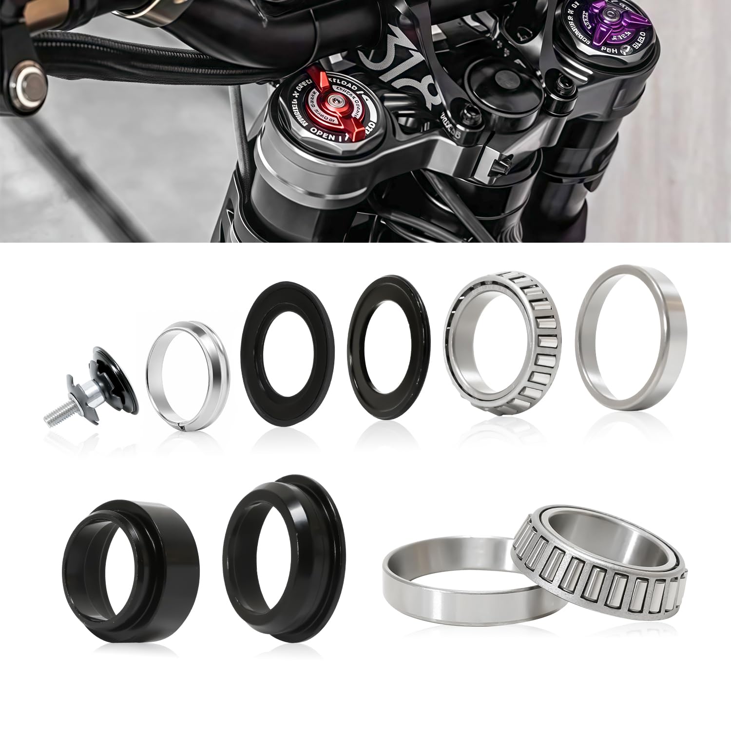 Tordale headset fork bearing kit front packaging showing fitment and durability benefits