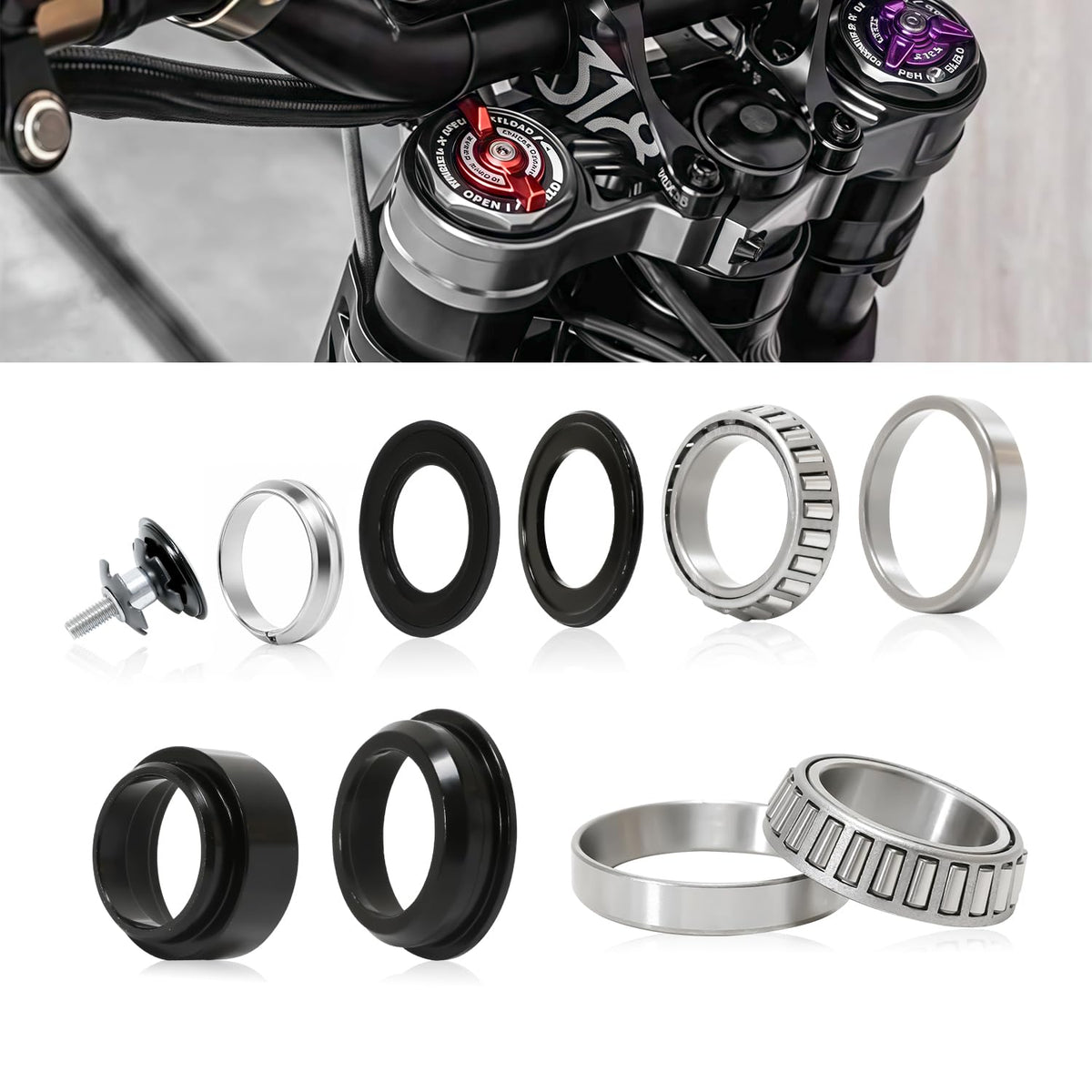 Tordale headset fork bearing kit front packaging showing fitment and durability benefits