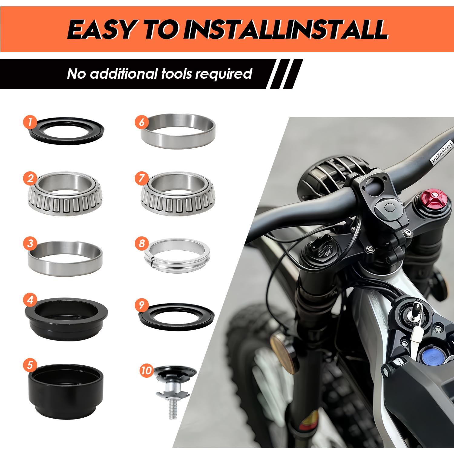 Tordale kit contents laid out with instruction manual for easy DIY replacement