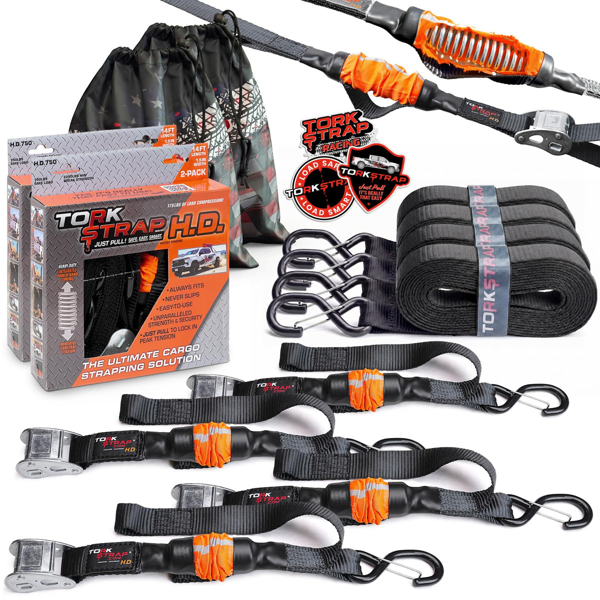 TorkStrap HD750 front packaging showing product and benefits