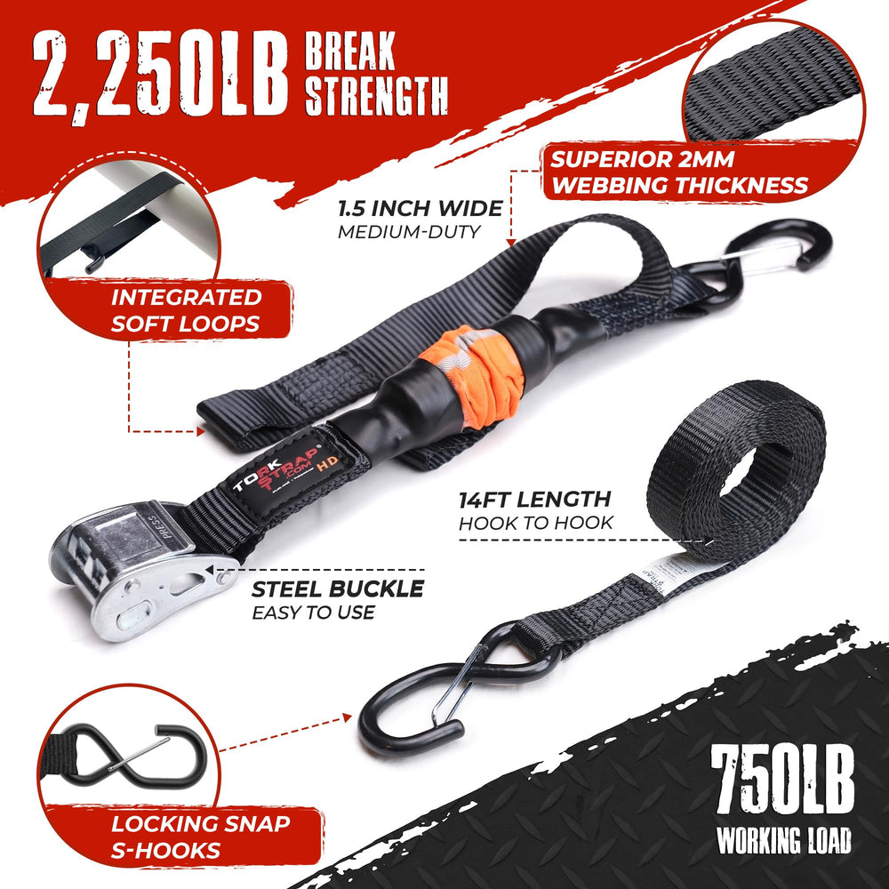TorkStrap HD750 soft loop protecting bike frame from scratches
