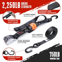 TorkStrap HD750 soft loop protecting bike frame from scratches