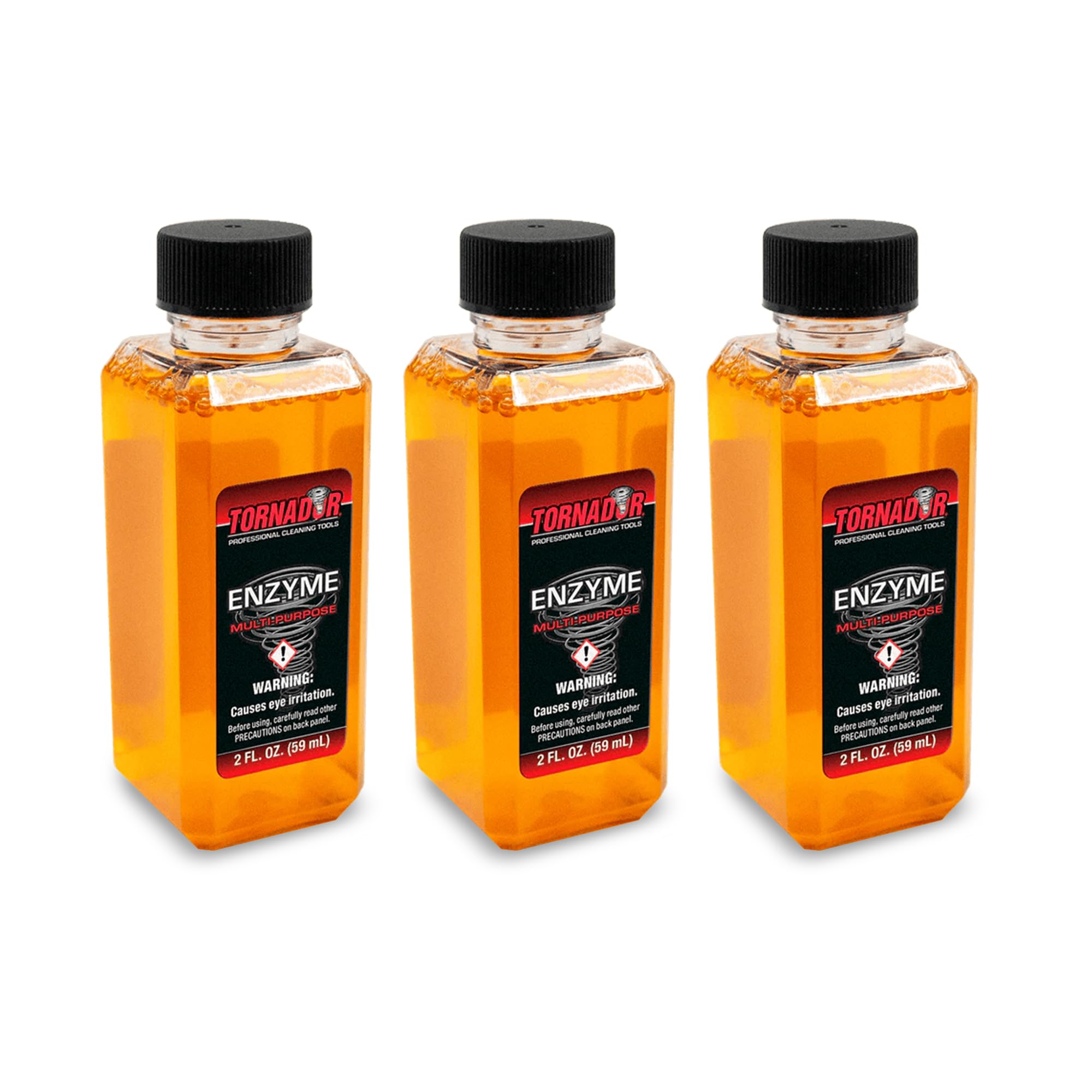 Tornador TC-ENZYME front packaging showing three 2oz bottles and product benefits