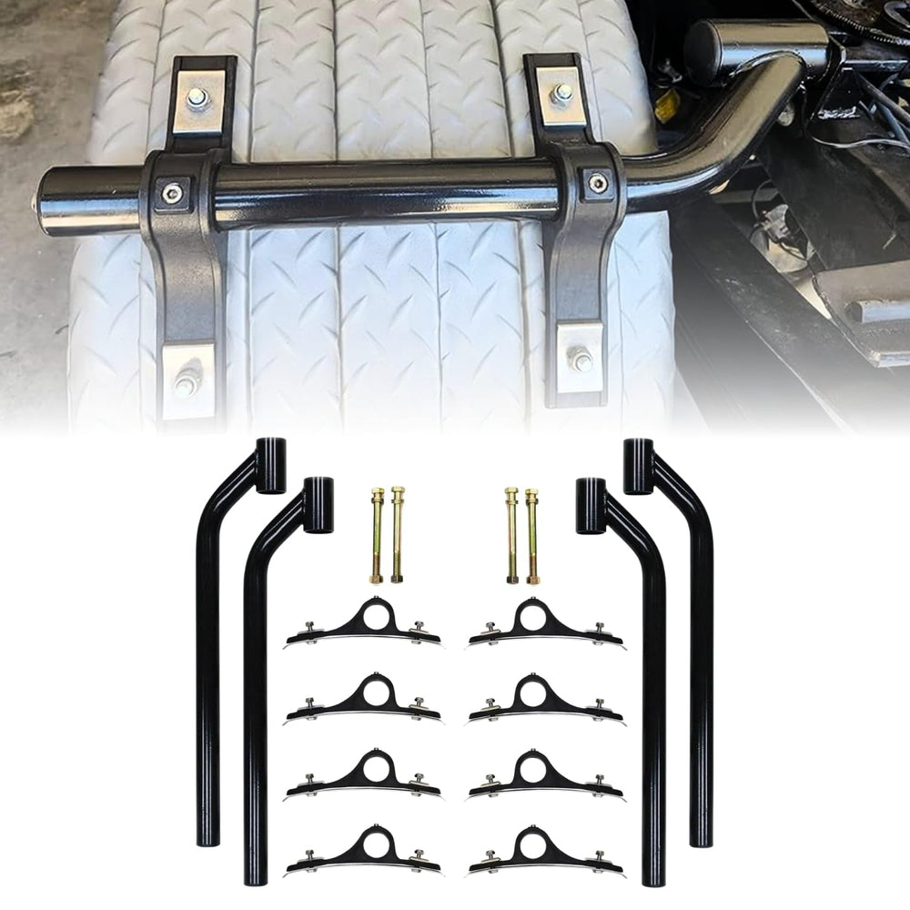 TORQUE front view of black mounting kit showing complete hardware, quick installation benefit
