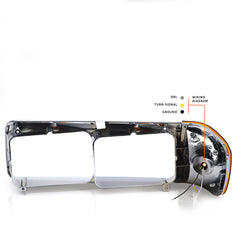 Torque LED turn signal detail, showing amber light and clear visibility benefit