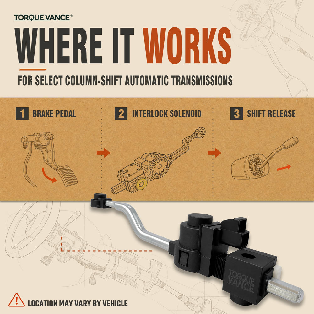 TorqueVance solenoid installed in steering column demonstrating proper operation