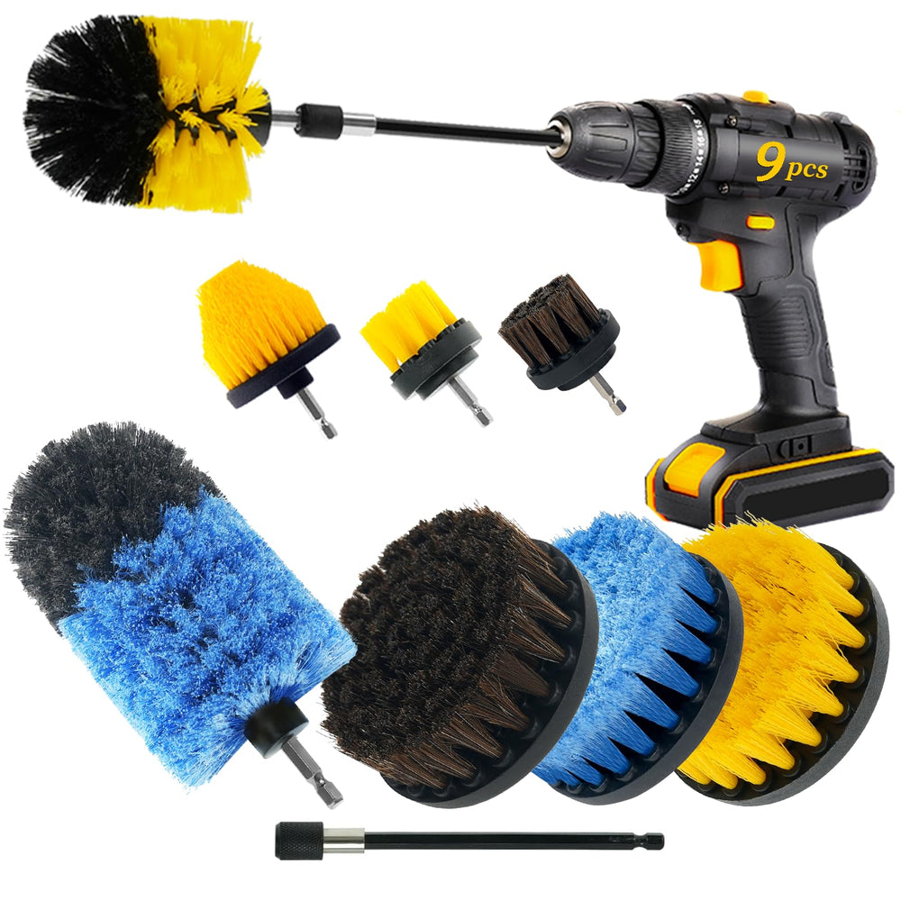 TOWBRUS kit front view showing all nine attachments for versatile cleaning