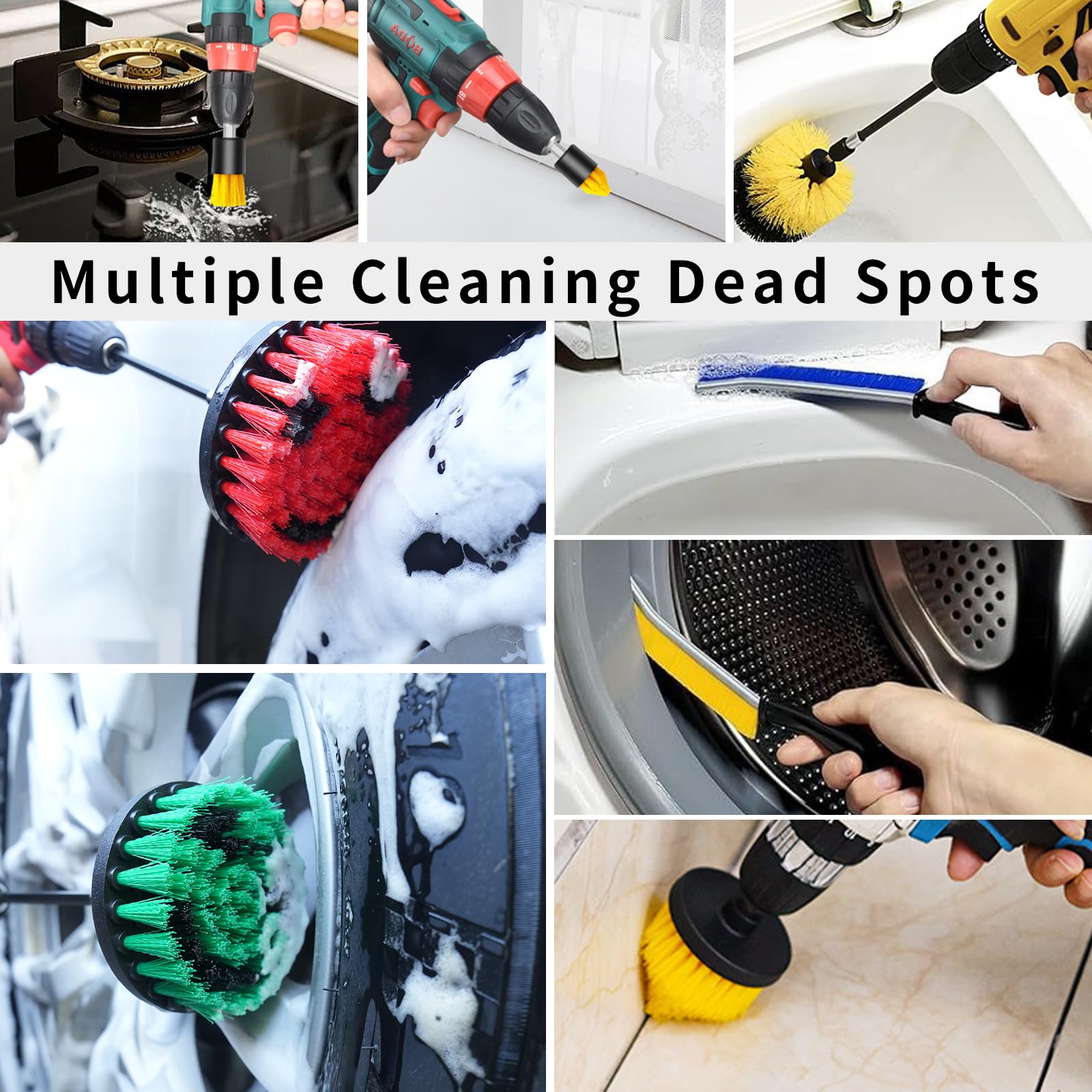 TOWBRUS brush attachment in use cleaning bathtub grout quickly