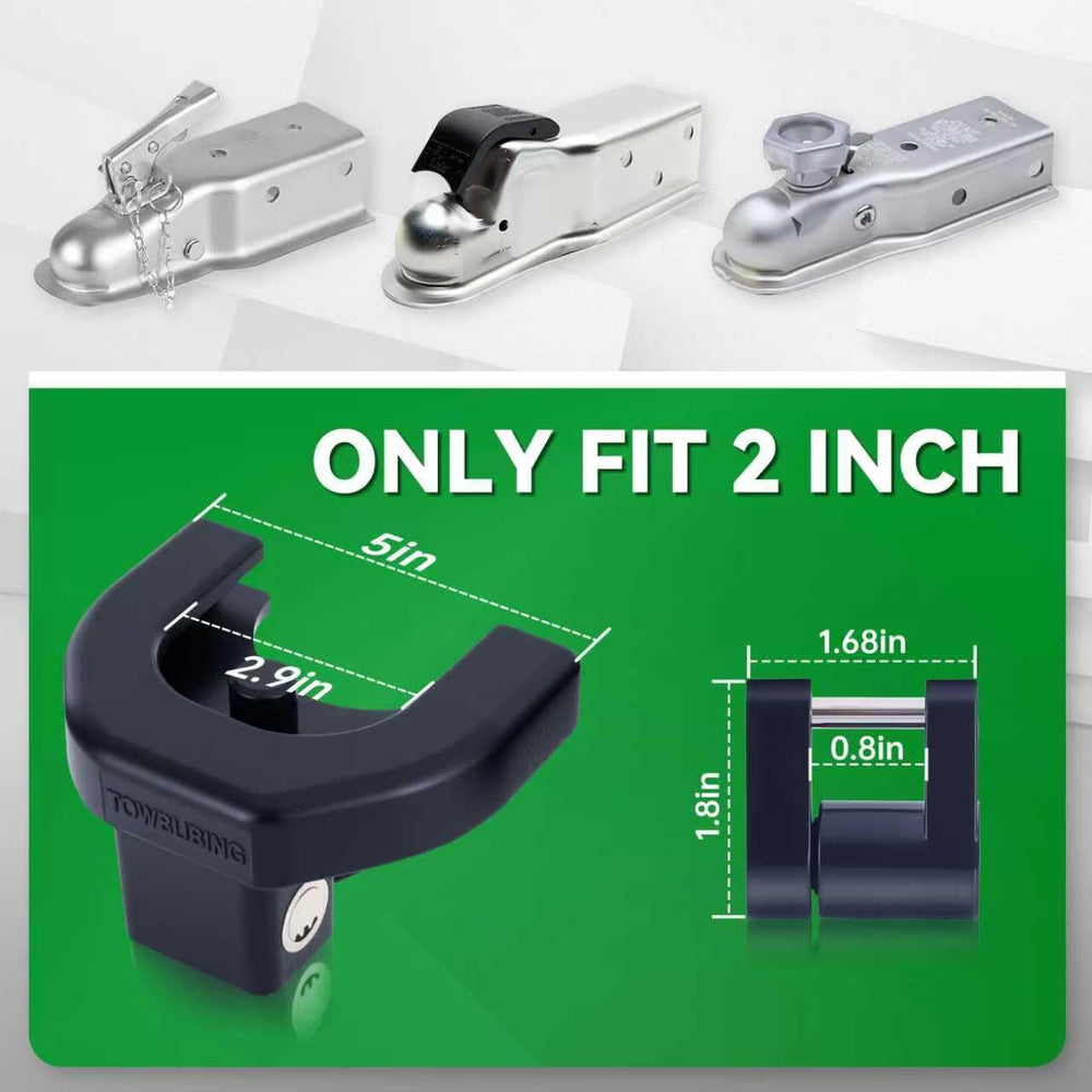 TOWBUBING lock securing a boat trailer for theft deterrence