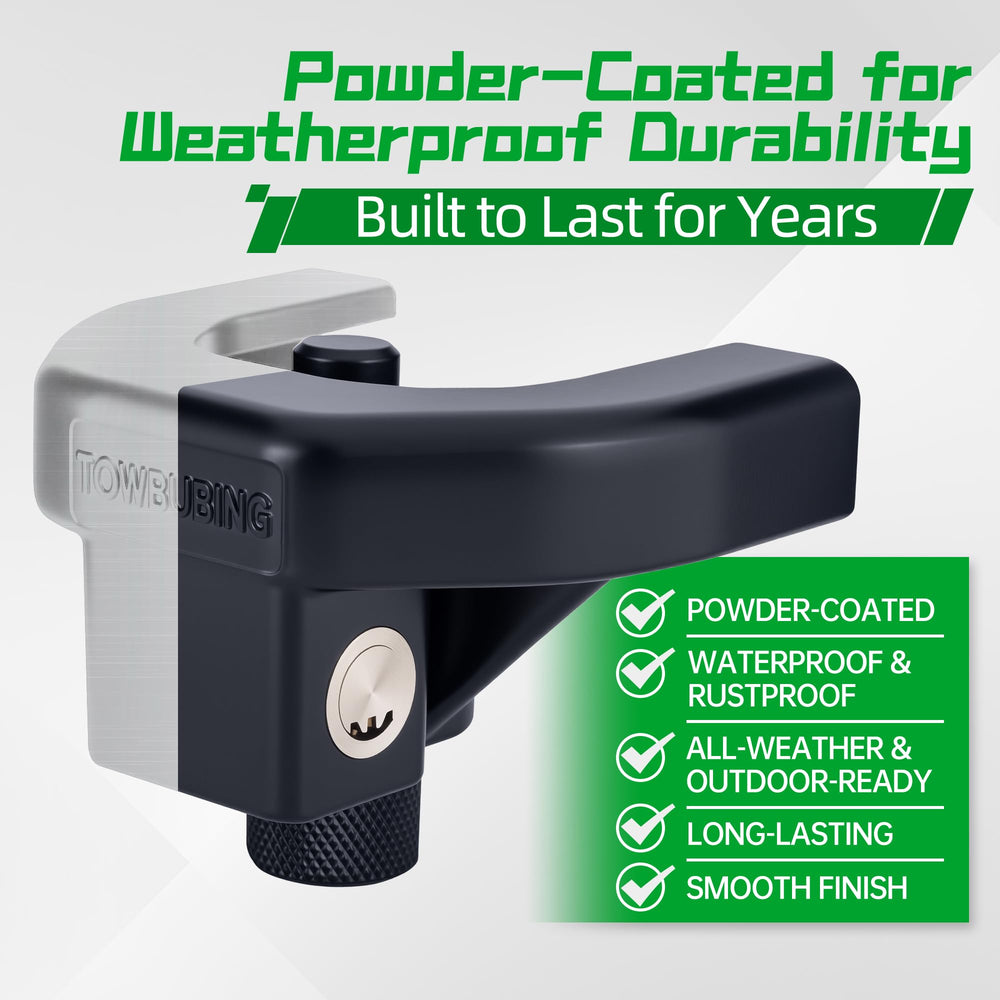 TOWBUBING powder-coated finish detail resisting corrosion and wear