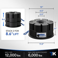 TOWKING cone base close-up with ribs for anti-tilt stability benefit