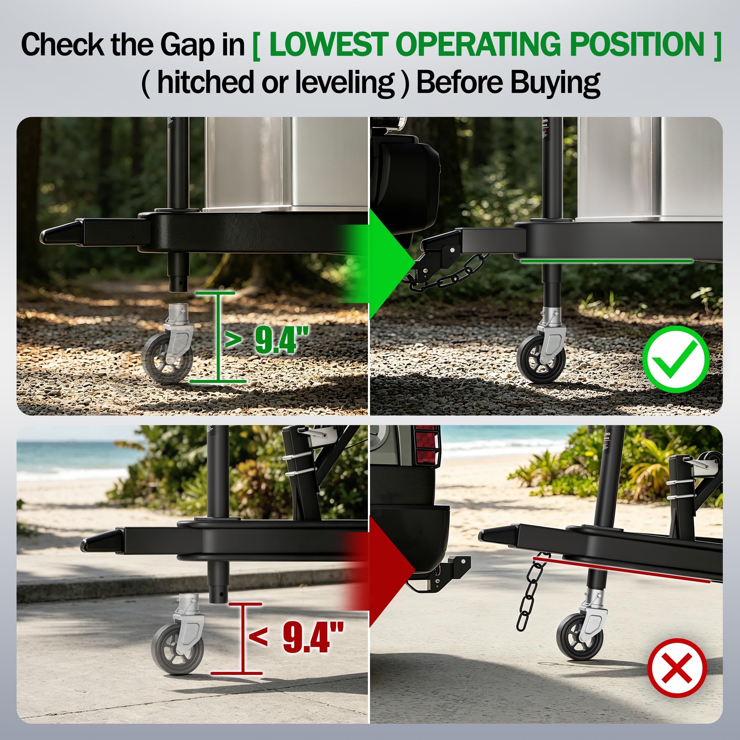 TOWKING close-up of 6 inch spoked wheel highlighting durability and smooth roll