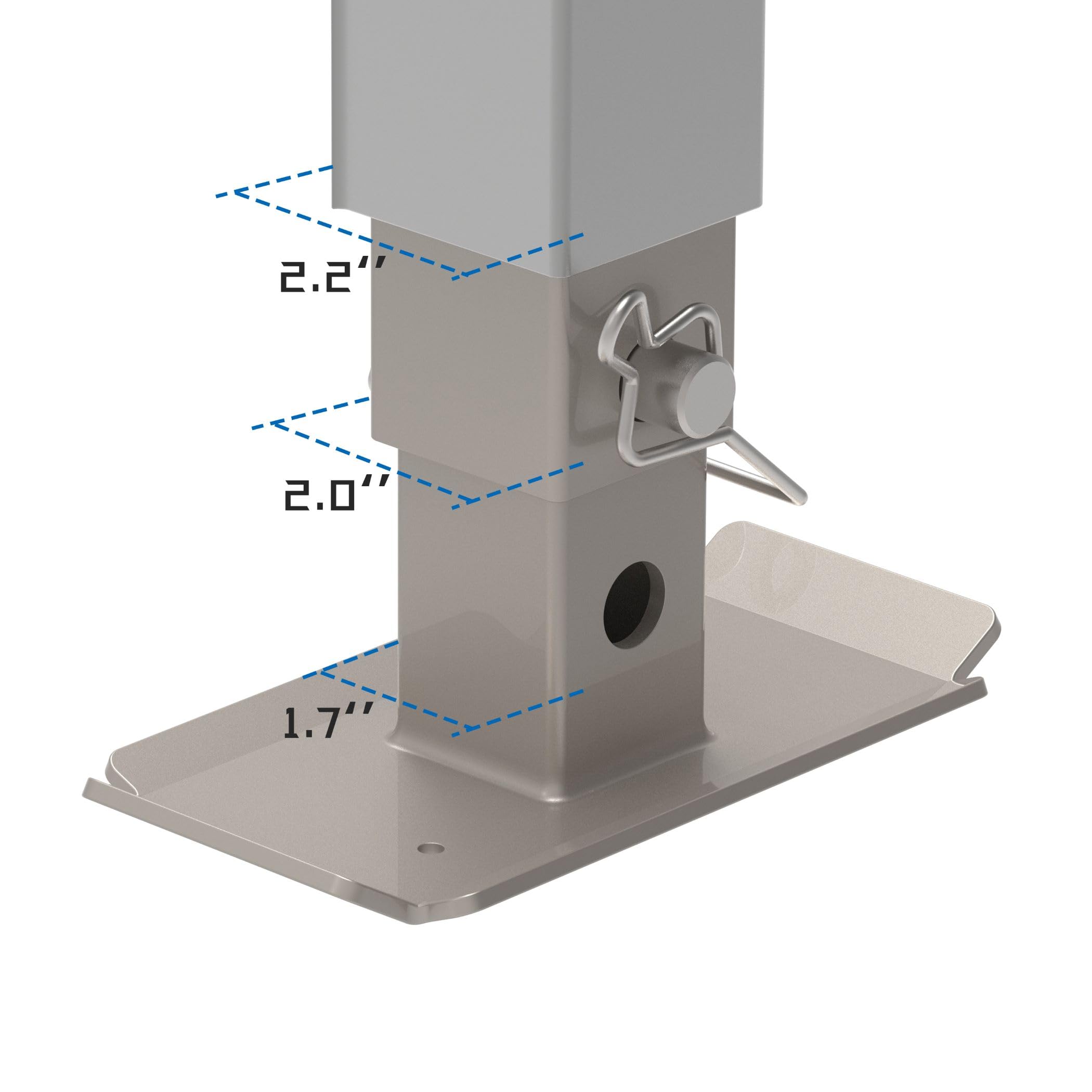 TOWKING handle and grease fitting detail for easier cranking and maintenance
