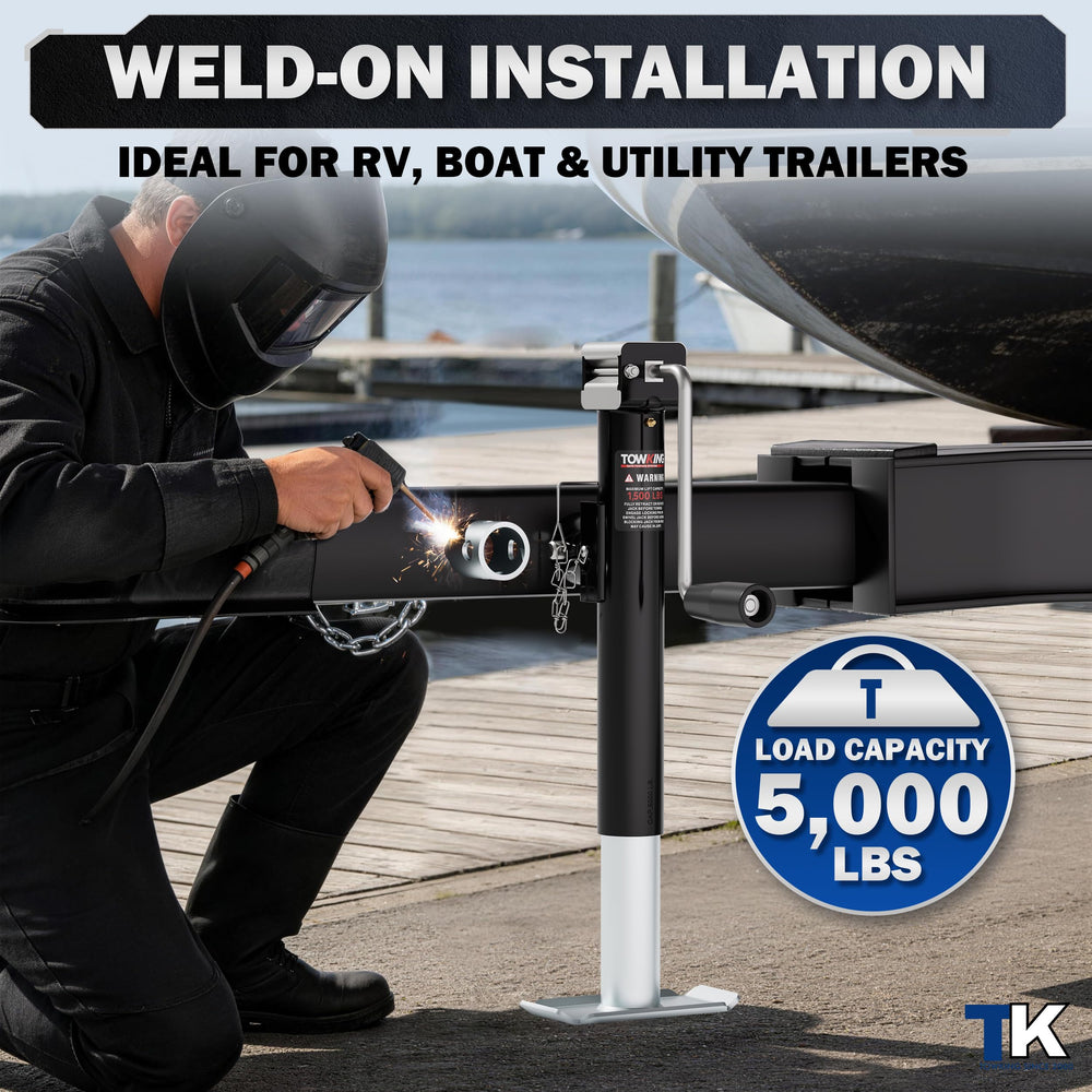 TOWKING mounted on trailer tongue demonstrating real-world fit and stability benefit