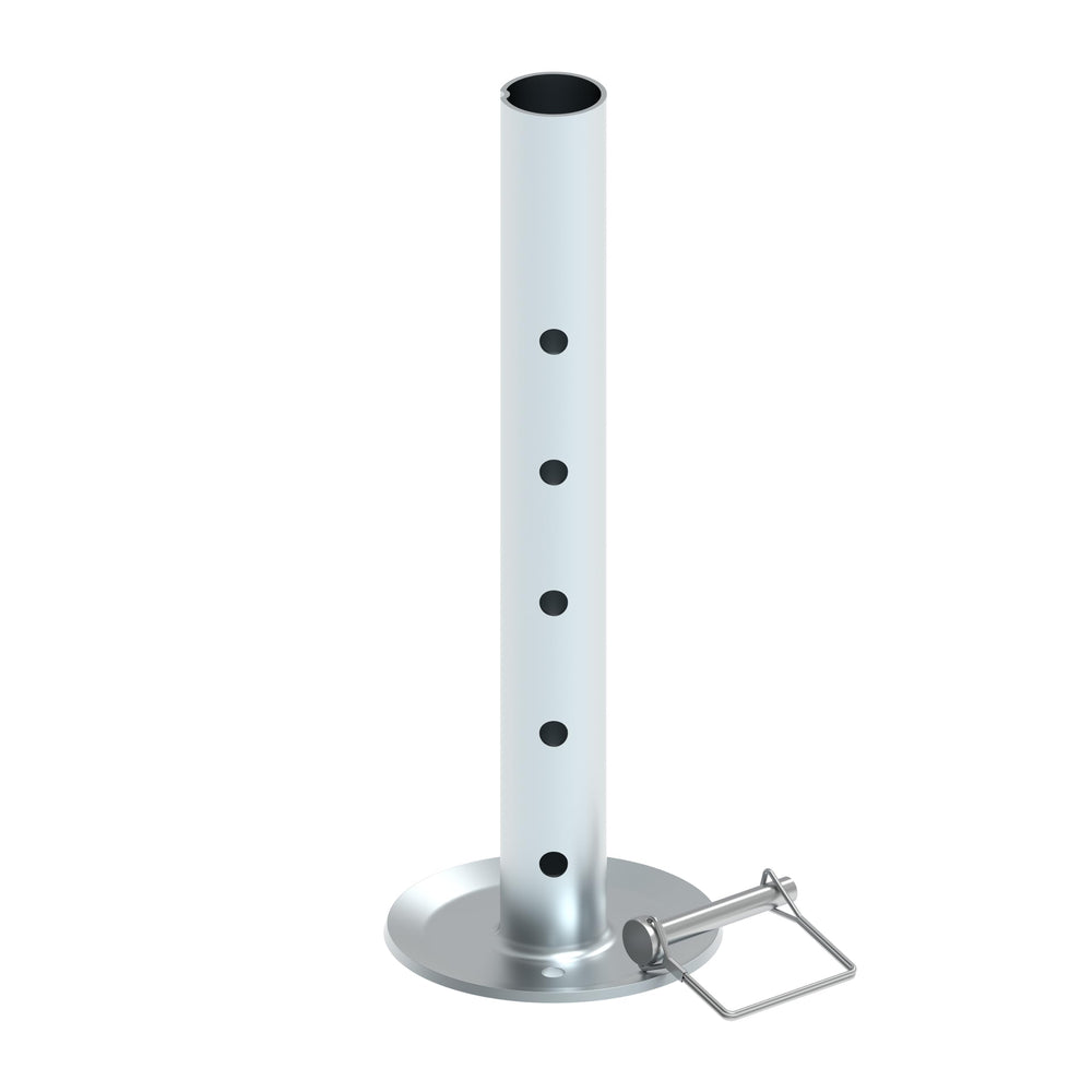 TOWKING jack bolted to trailer tongue showing secure installation and stability