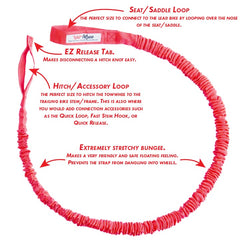 TowWhee buckle close-up displaying secure attachment and quick-clip benefit