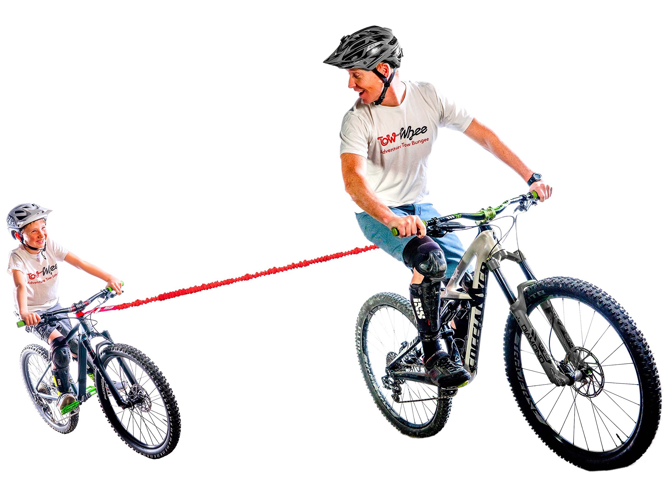 TowWhee stowed on a bike frame demonstrating convenient storage benefit