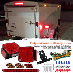 Traberm 15.5 inch LED tail light bar top view for central high-visibility braking