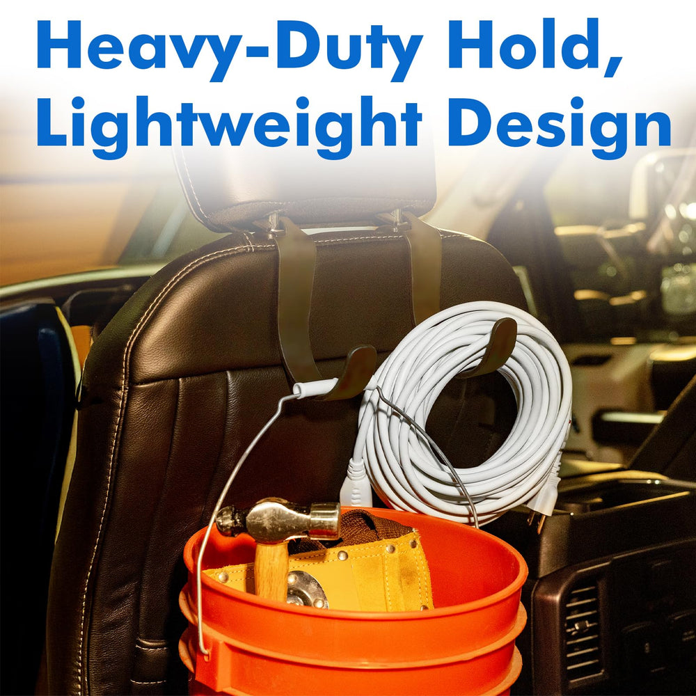 Travel Depot mounting detail at headrest post showing secure clamp — stable hold