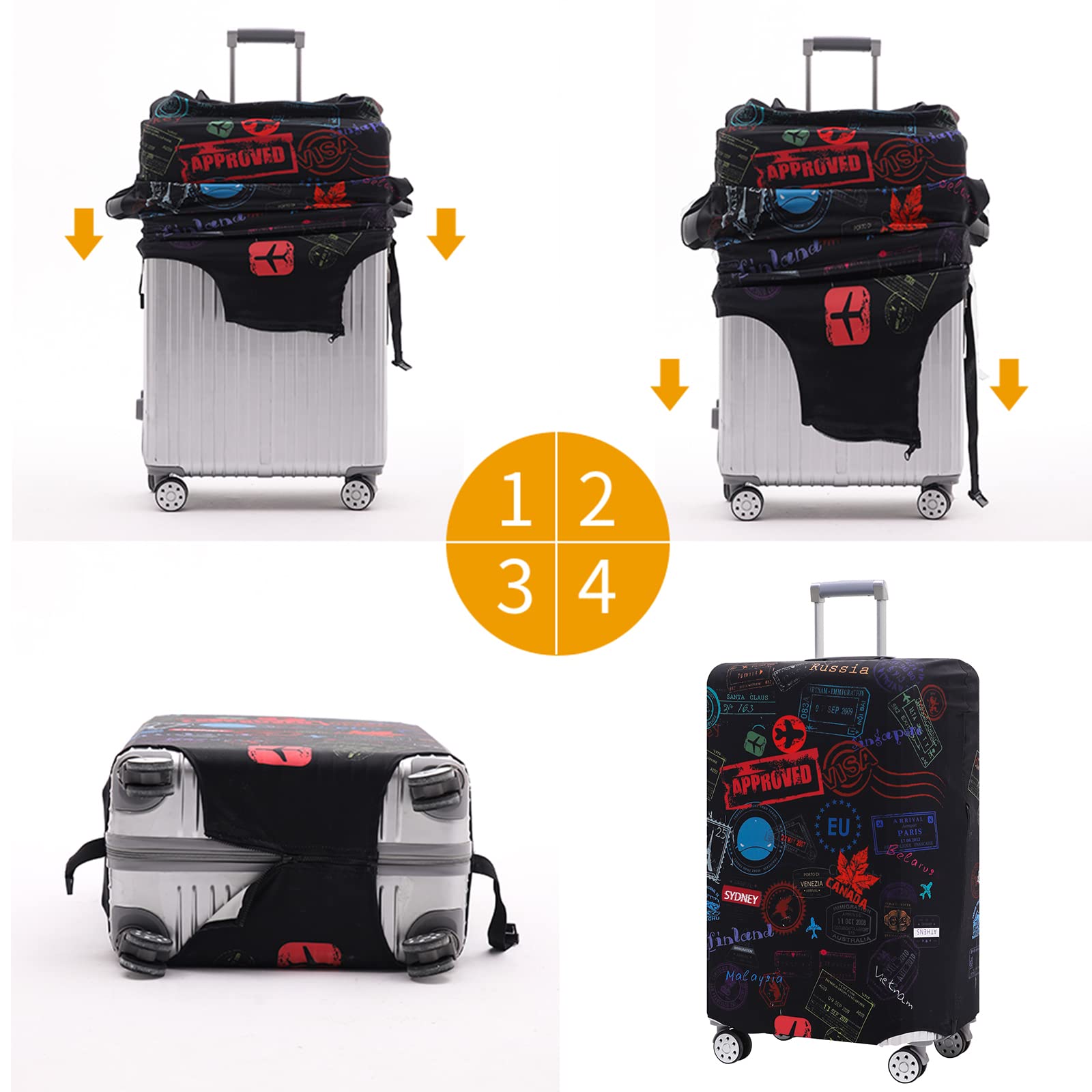 TRAVELKIN multiple suitcases for size comparison and fitting clarity