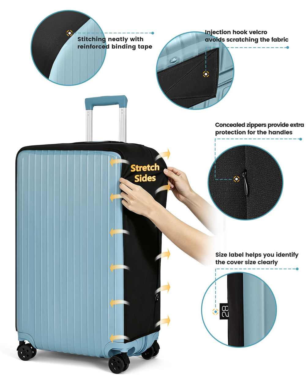 TRAVELKIN TPU surface close-up showing clarity and scratch resistance