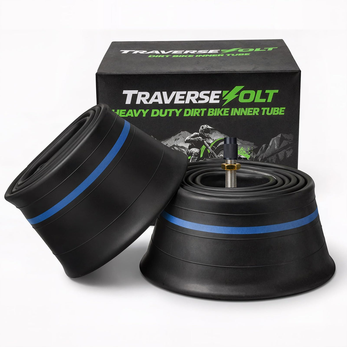 TRAVERSEVOLT front packaging showing two 3.00-12 tubes and pack benefit clear labeling