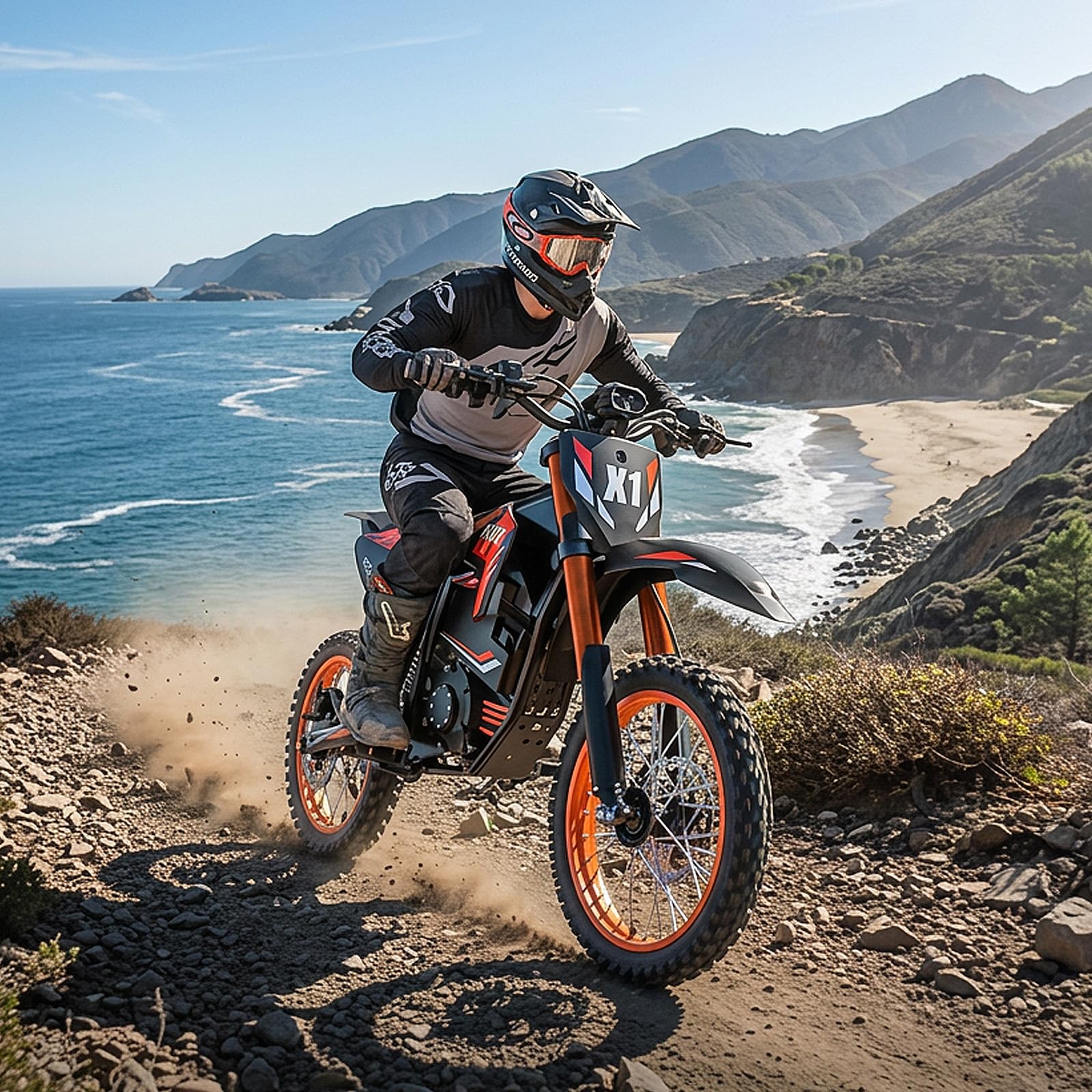 TRAVERSEVOLT tube-equipped bike on a trail illustrating readiness for off-road use