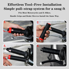 Treayes brake lever cover detail showing snug fit and easier braking