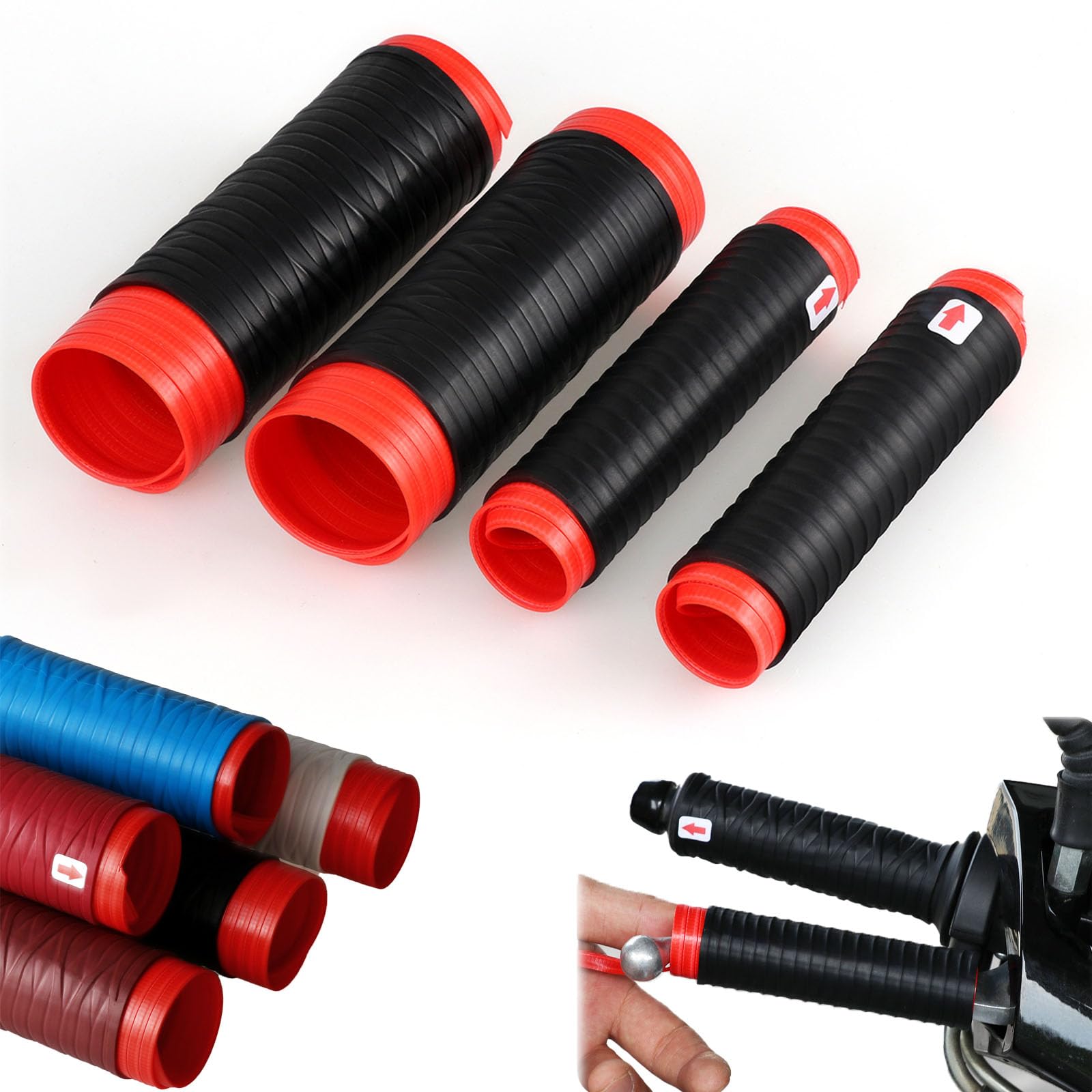 Treayes front view of black silicone grip packaging showing product and benefits