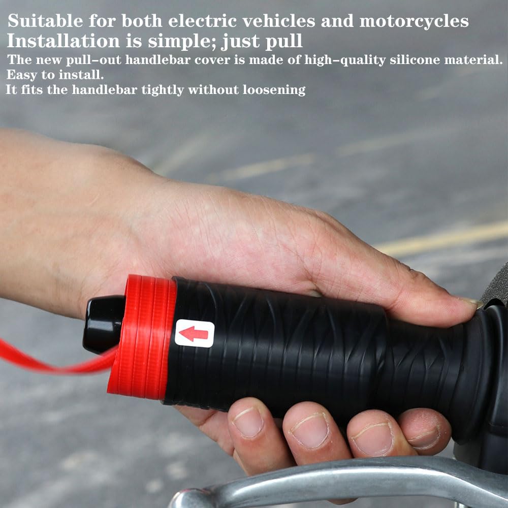 Treayes installed on motorcycle handlebar providing cushioned control