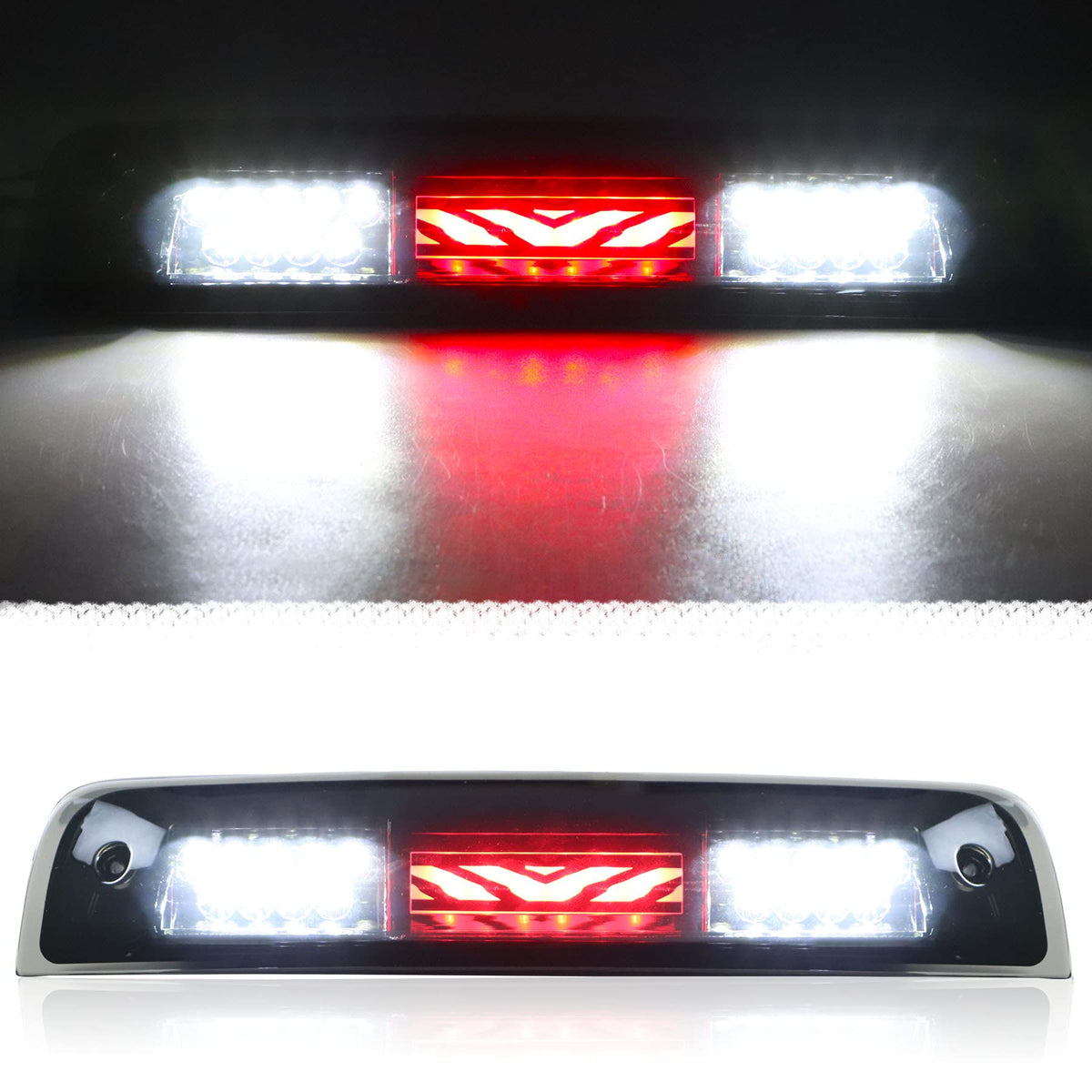 Tresound front view smoked lens showing sleek brake light and improved styling