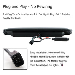 Tresound LED array lit in dark displaying bright rapid brake illumination